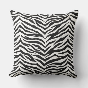 Zebra Print Outdoor Throw Pillow
