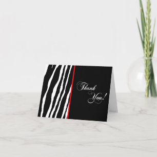 Zebra Print Pattern Thank You Card
