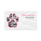 Zebra Print Paw Print Business Card