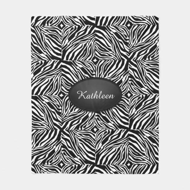 ZEBRA Print & Personalize-Blanket MED Fleece Blanket (Front)
