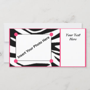 Zebra Print Photo Card