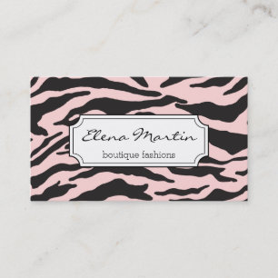 Zebra Print (pink) Business Card