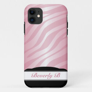 Zebra Print Pink Fusion personalized iPhone 5 Case