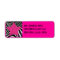 Zebra Print Pink Star - Custom Address