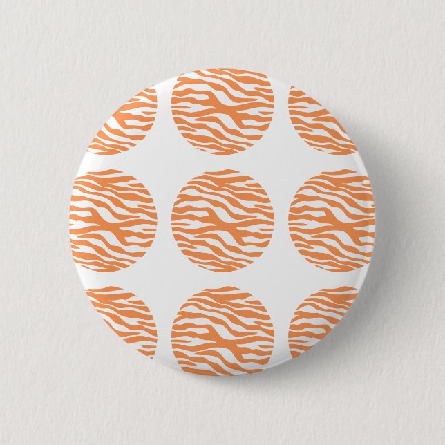 Zebra Print Polka Dots Button (Front)