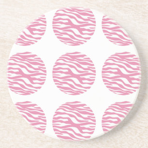 Zebra Print Polka Dots Coaster