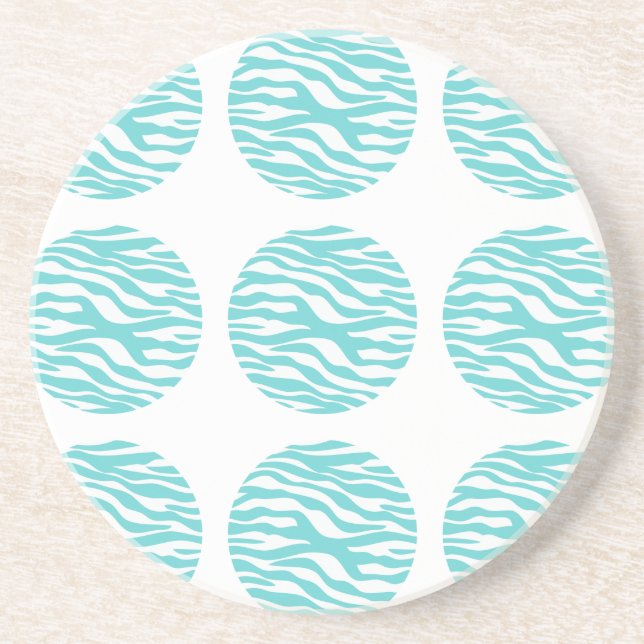 Zebra Print Polka Dots Coaster (Front)
