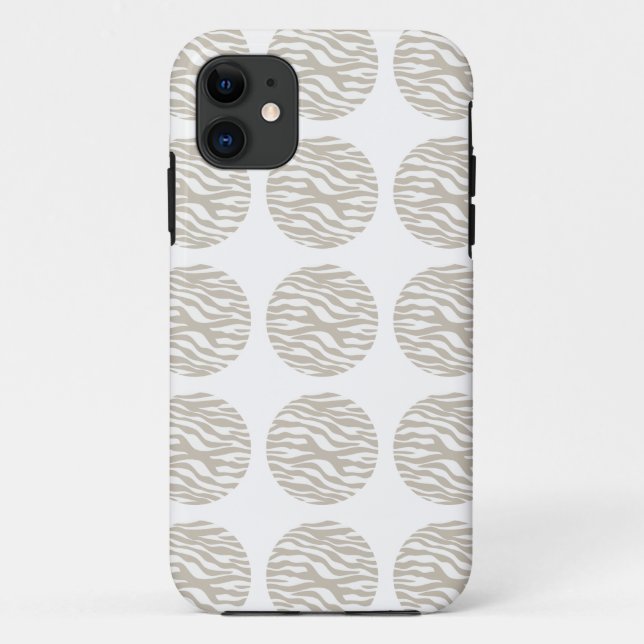 Zebra Print Polka Dots iPhone 5 Tough Xtreme Case (Back)