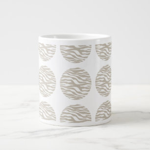 Zebra Print Polka Dots Jumbo Mug