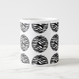 Zebra Print Polka Dots Jumbo Mug