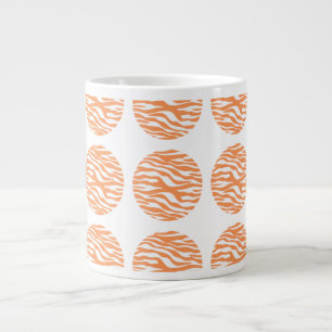 Zebra Print Polka Dots Jumbo Mug