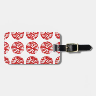 Zebra Print Polka Dots Luggage Tag