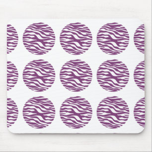 Zebra Print Polka Dots Mousepad