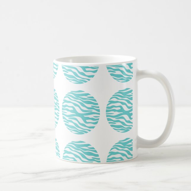 Zebra Print Polka Dots Mug (Right)