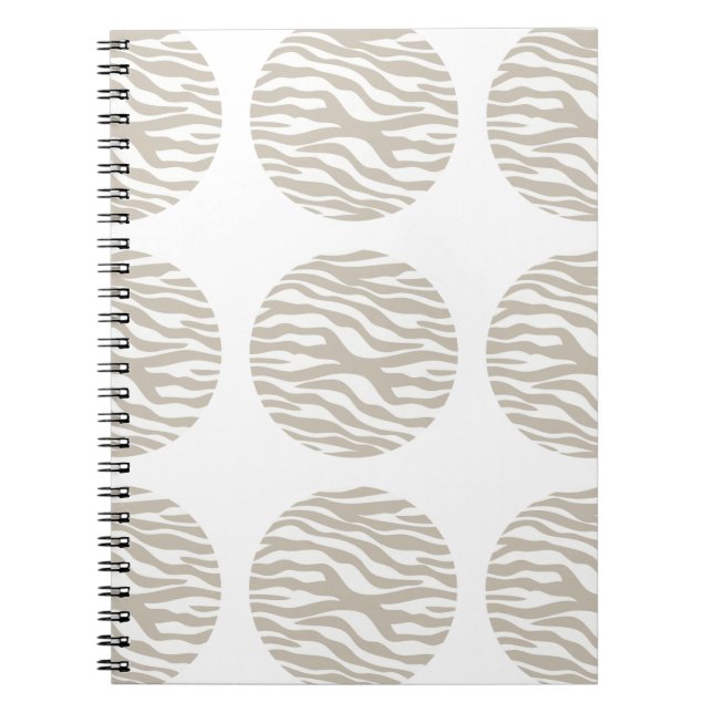 Zebra Print Polka Dots Notebook (Front)