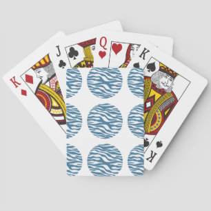 Zebra Print Polka Dots Playing Cards
