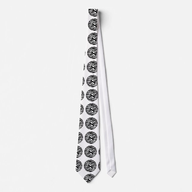 Zebra Print Polka Dots Tie (Front)