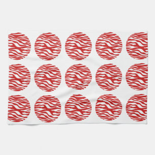 Zebra Print Polka Dots Towel