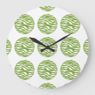 Zebra Print Polka Dots Wall Clock