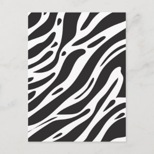 Zebra print postcard