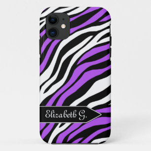 Zebra Print Purple Mix iPhone 5 Case