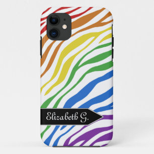 Zebra Print Rainbow Mix iPhone 5 Case
