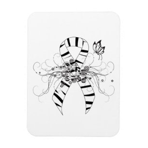 Zebra Print Ribbon with Butterfly Magnet