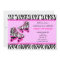 Zebra Print Roller Skates Birthday Invitations