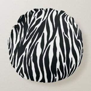Zebra Print Round Pillow