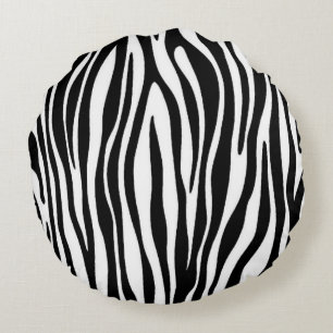 Zebra Print Round Pillow