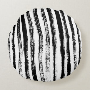 Zebra print round pillow
