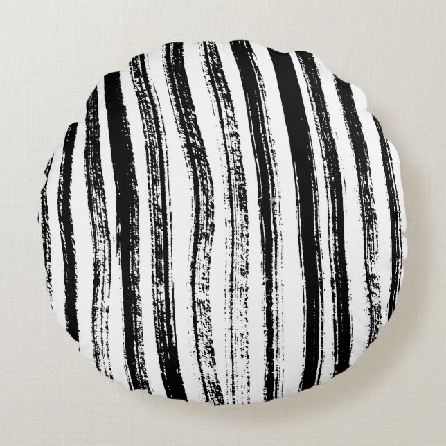 Zebra print round pillow (Front)