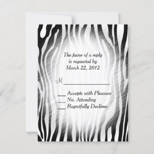 Zebra Print RSVP Card