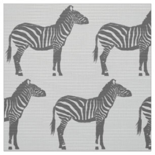 Zebra Print - Shades of Grey / Grey Fabric