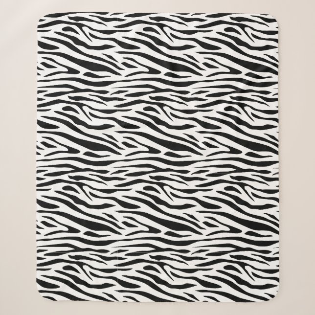Zebra Print Sherpa Blanket (Front)