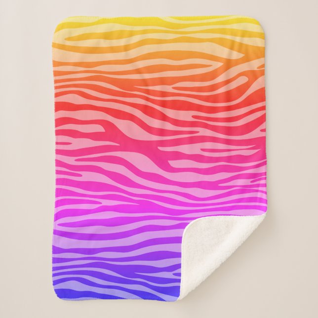 Zebra Print Sherpa Blanket (Front)