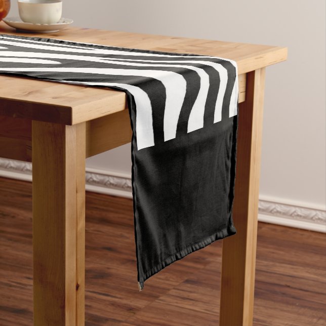 Zebra Print Short Table Runner (In Situ)