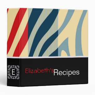 Zebra Print Skin Stripe Pattern 11 Binder