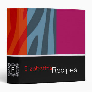 Zebra Print Skin Stripe Pattern 4 Binder
