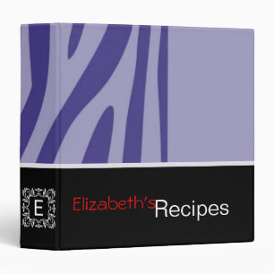 Zebra Print Skin Stripe Pattern 6 Binder