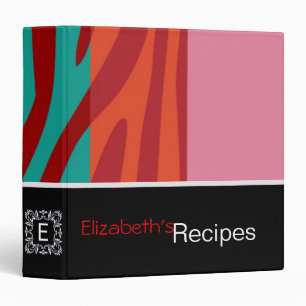 Zebra Print Skin Stripe Pattern 7 Binder