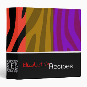 Zebra Print Skin Stripe Pattern Binder