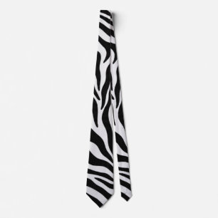 Zebra print socks tie