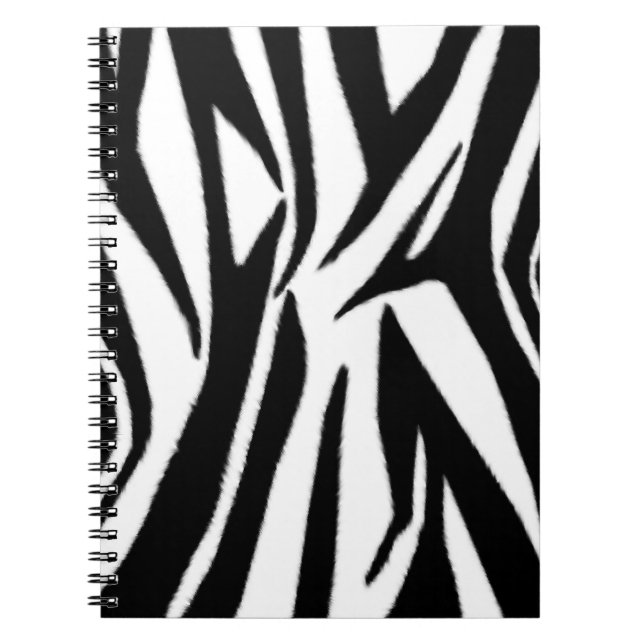 Zebra Print Spiral  Notepad Notebook (Front)