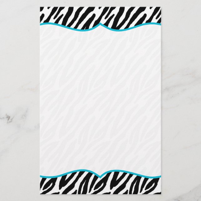 Zebra Print Stationery (Front)