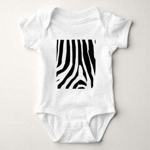 Zebra Print Stripes Pattern Baby Bodysuit