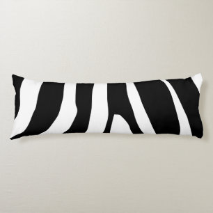 Zebra Print Stripes Pattern Body Pillow