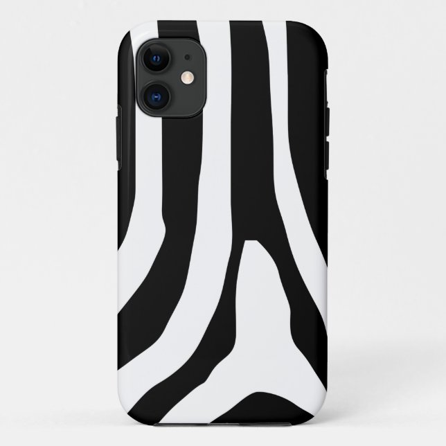Zebra Print Stripes Pattern Case-Mate iPhone Case (Back)