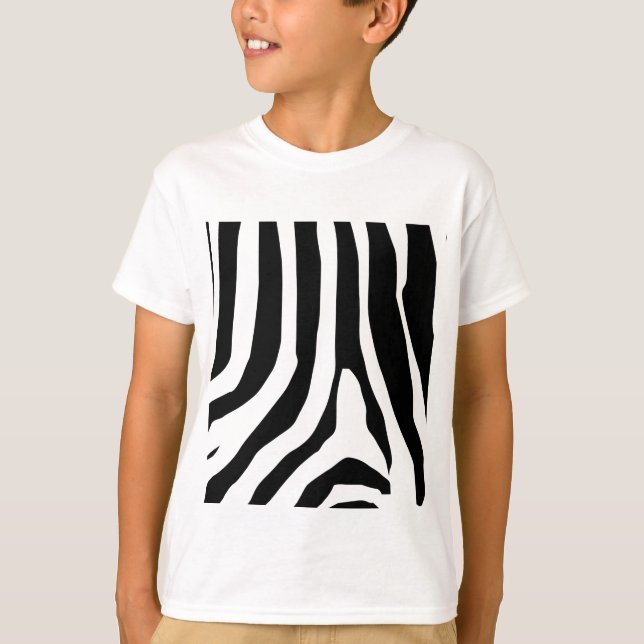 Zebra Print Stripes Pattern T-Shirt (Front)