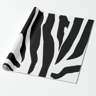Zebra Print Stripes Pattern Wrapping Paper
